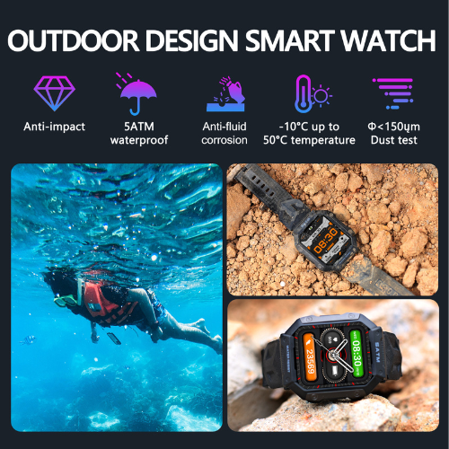 Pro Sports Smartwatch with BT calling waterproof Health Suite