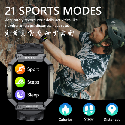 Pro Sports Smartwatch with BT calling waterproof Health Suite