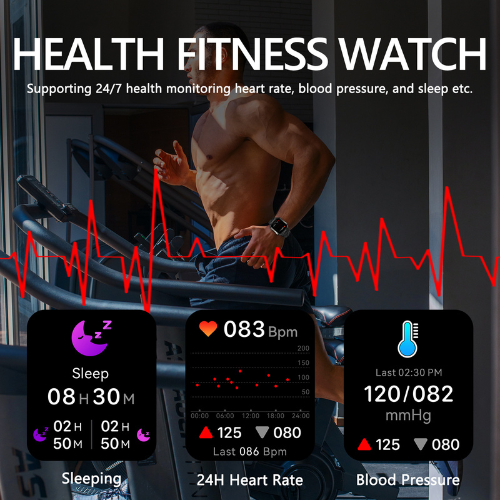 Pro Sports Smartwatch with BT calling waterproof Health Suite